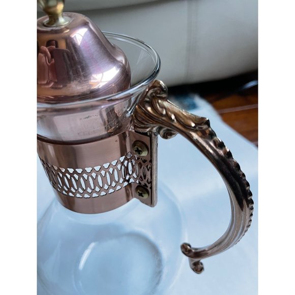Vintage Copper plated glass carafe - Picture 3 of 8